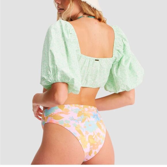 Billabong Tropic Sun Crop Top in Honeydew NWT - Picture 4 of 15